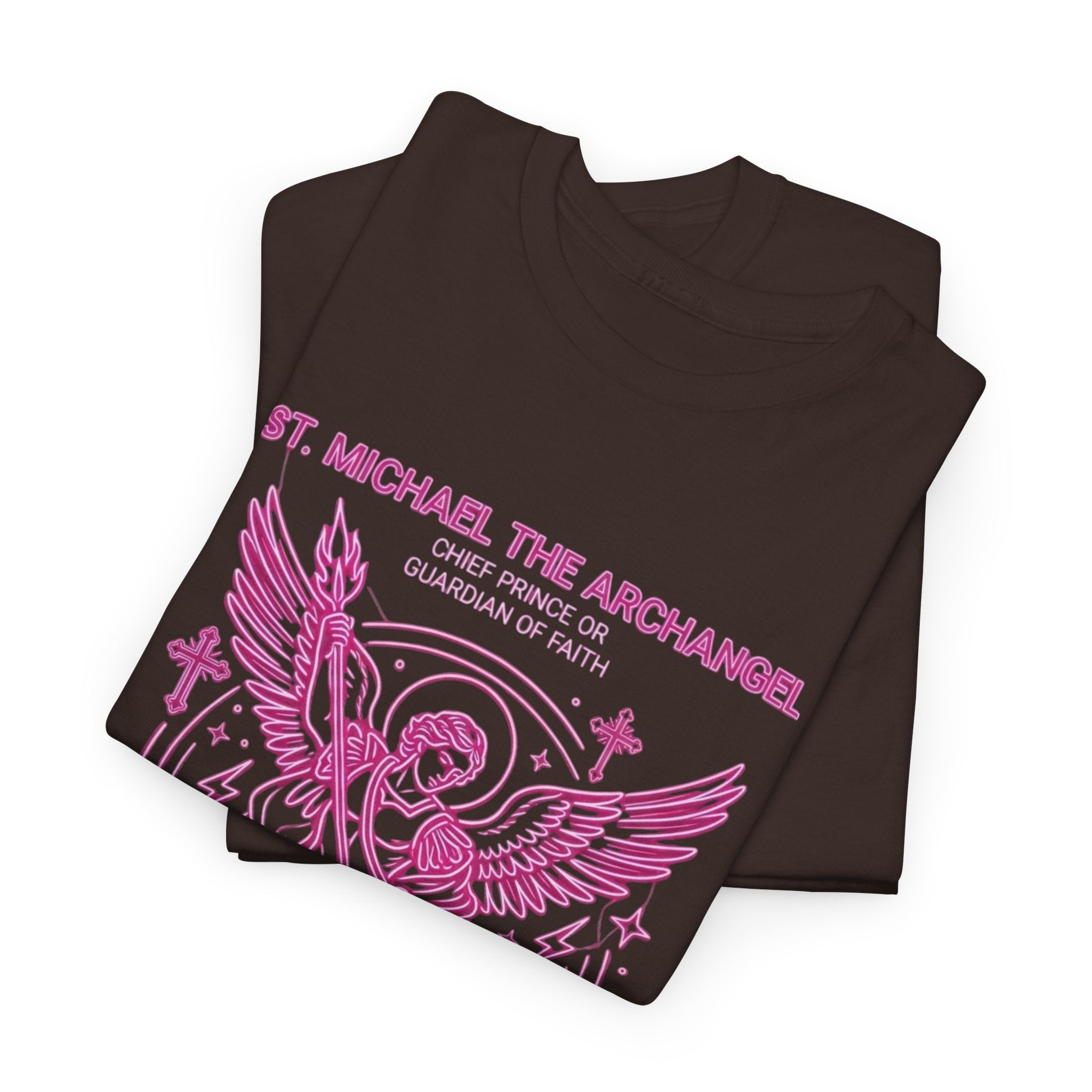 St. Michael Archangel Graphic Tee — Pink Warrior Angel Design