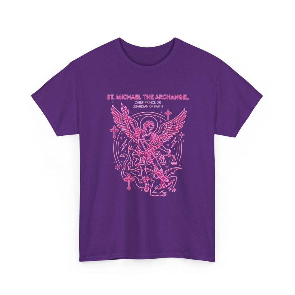 St. Michael Archangel Graphic Tee — Pink Warrior Angel Design