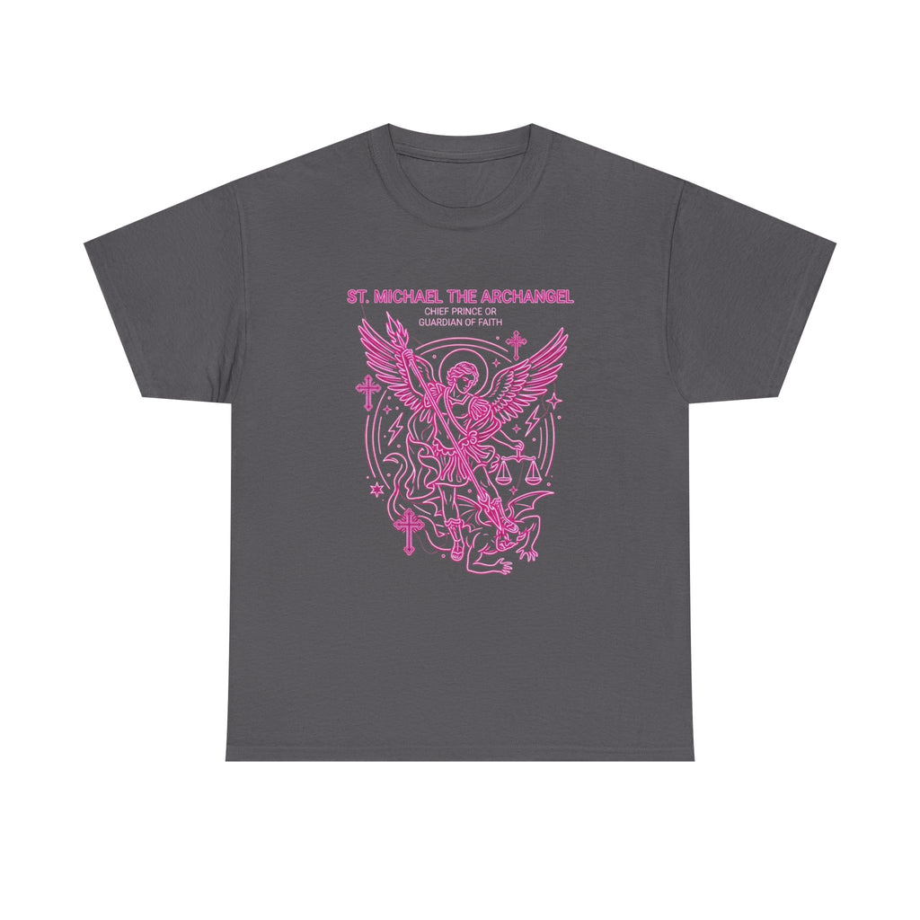 St. Michael Archangel Graphic Tee — Pink Warrior Angel Design
