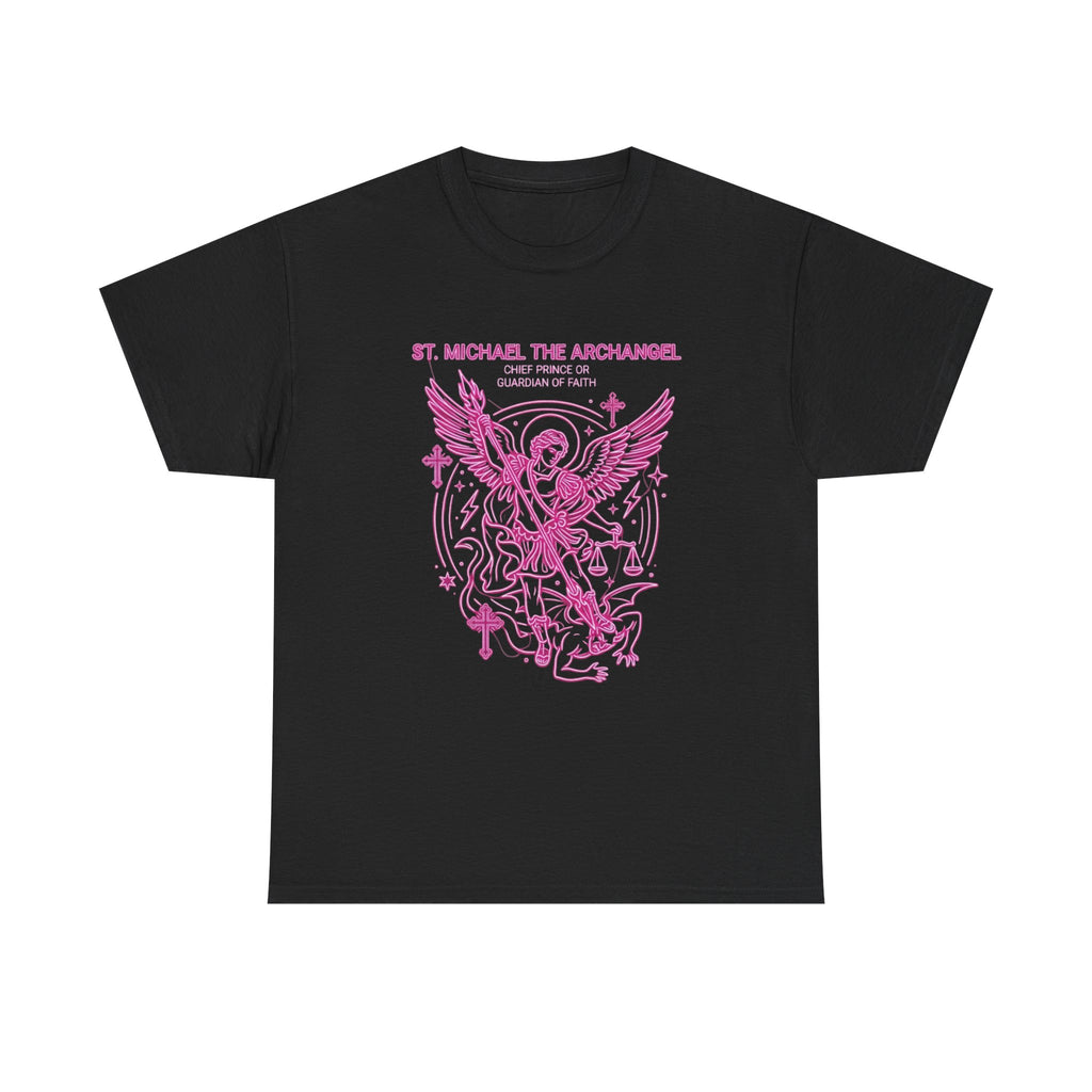 St. Michael Archangel Graphic Tee — Pink Warrior Angel Design