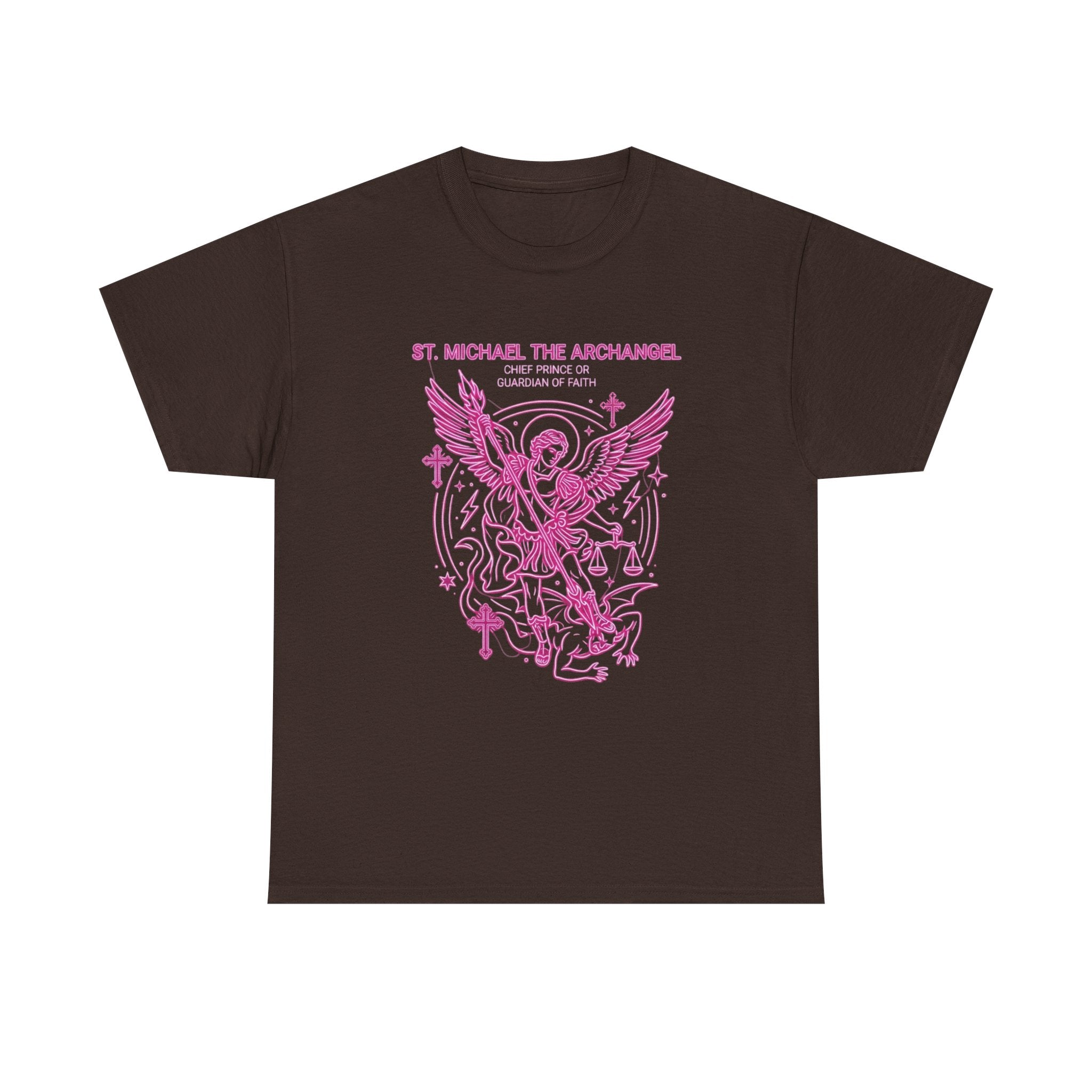 St. Michael Archangel Graphic Tee — Pink Warrior Angel Design