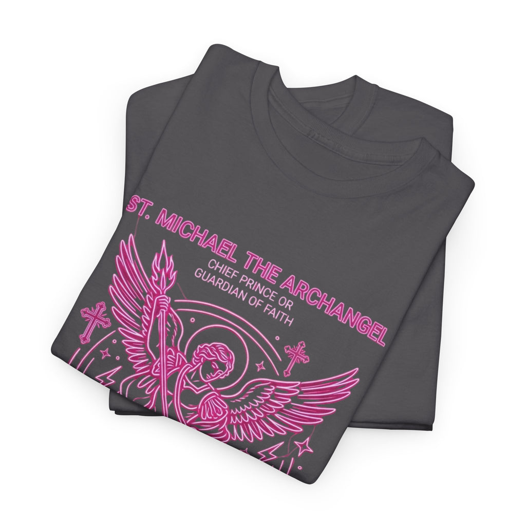 St. Michael Archangel Graphic Tee — Pink Warrior Angel Design